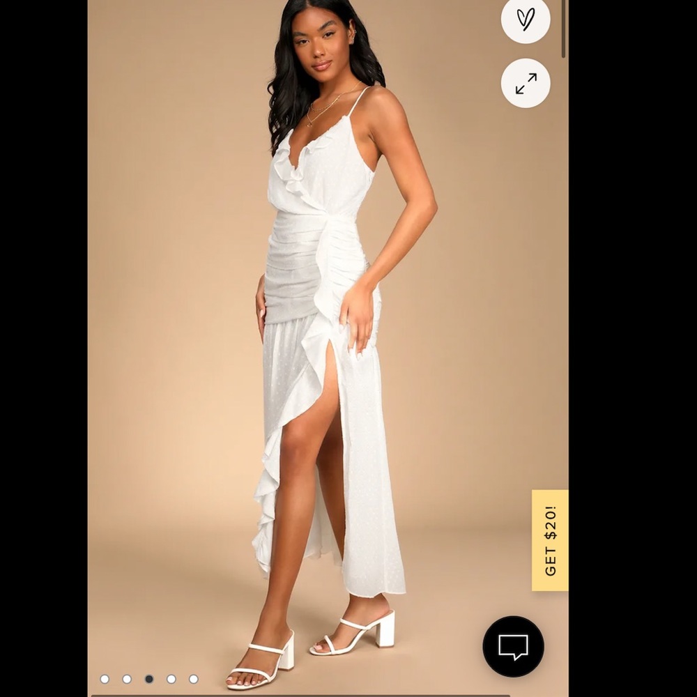 Lulus white seasons of soiree maxi dress